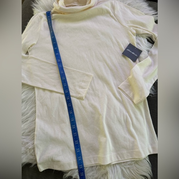 Eddie Bauer Favorite Ivory Turtleneck - Picture 2 of 8